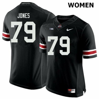 NCAA Ohio State Buckeyes Women's #79 Dawand Jones Black Nike Football College Jersey OYT0645RR